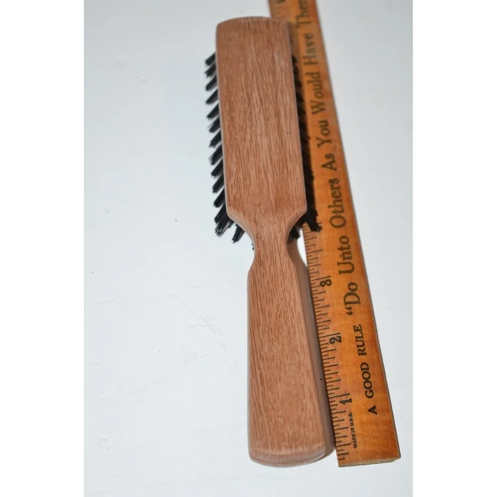 Vtg Goody Hair Brush Faux Wood Hair Nylon Bristle Brush Hong Kong